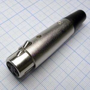 CANNON 49 3F, Аудио разъём XLR - розетка кабельная, 3 контакта, цвет - серебристый