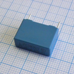 B32652A6104J, Пленочный конденсатор 0.1uF 630V PP 5% (18 X 7 X 12.5mm)