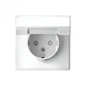 Розетка ArtGallery 16А IP20 с заземл. защ. шторки с крышкой механизм бел. SE GAL000146