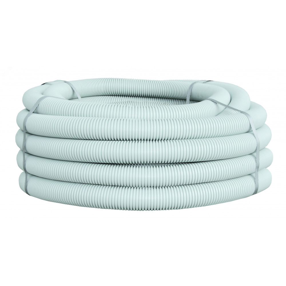 Изображение товара Труба гофрированная из ПВХ d63 мм 15 м серый EKF-Plast tg-z-63