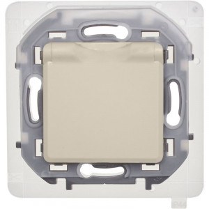 Розетка 1-м СП Inspiria 16А IP44 250В 2P+E защ. шторки с крышкой немецк. стандарт механизм сл. кость Leg 673741