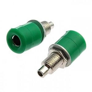 Z031 4MM SOCKET GREEN, Клемма приборная Z031 4 мм, разъем зеленый, диаметр 4 мм
