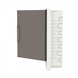 Щиток 24 мод встраиваемый FRAME ЩРв-П-24, белый, с тонированной дверцей, с 4 шинами PEN (2шт на 8 отв. и 2шт на 6 отв.) F24B1WD DKC F24B1WD