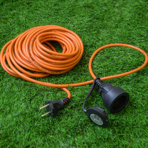 Удлинитель 1х10м без заземл. 6А IP44 UG/UCK-1N/2х0.75/10M/O Orange ПВС 2х0.75 оранж. (бухта) Uniel UL-00009858