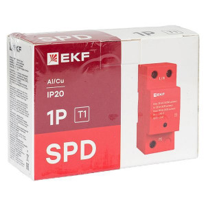 Устройство защиты от импульсных перенапряжений Класс 1 Iimp 25kA (10/350s) 1P spd-t1-1p