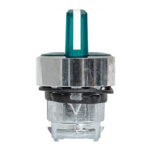 Исполнительный механизм переключателя ХB4 зеленый на 3 положения с фиксацией, с подсветкой с короткой ручкой IP65 EKF XB4BD3FL-G-65