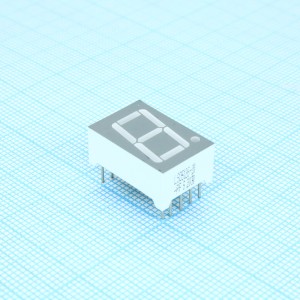 LSD5126-20/A-PF, 1 разрядный индикатор 14,2мм/красный/640нм/8-24мкд/ОА