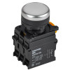 Кнопка с подсвет. и фикс. d=22мм 1NO+1NC белая MASTER MI-BT60-11TD-3-11-K01