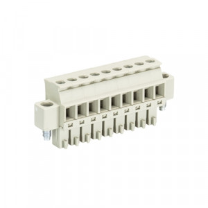 Розеточный разъем на кабель 8813 B/9 VR F OB, Розеточный разъем, прямой, на кабель, шаг: 3.81 мм, 9 полюсов, фиксация провода винтовая, исполнение: без маркировки, с монтажными фланцами, 250V, 8А, цвет: серый