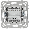 FLITE Выключатель 2-клавишный кнопочный 10А ВС12-2-0-ФлБ белый IEK FI-V24-0-10-1-K01