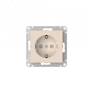 Розетка AtlasDesign 16А с заземл. защ. шторки быстрозажим. клем. механизм беж. SE ATN000245S