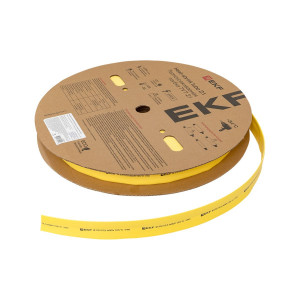 Термоусаживаемая трубка ТУТ нг 25/12,5 желтая рулон PROxima tut-25-y