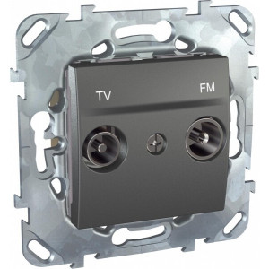 UNICA TOP РОЗЕТКА TV/FM, оконечная, ГРАФИТ C3(7) MGU5.452.12ZD