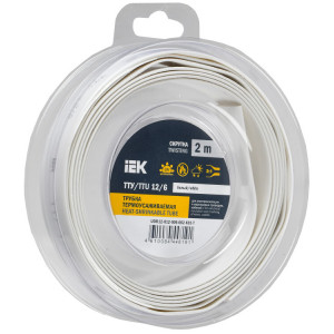 Трубка термоусадочная ТТУ нг-LS 12/6 бел. (уп.2м) UDR12-012-006-002-K01-T