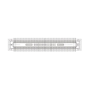 DF40HC(3.0)-80DS-0.4V(58), Межплатные и промежуточные соединители 80P RECP 3.0 STK HT W/O METAL FITTING
