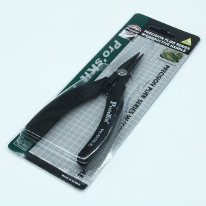 1PK-5102E, Длинногубцы электронные, рабочая часть 40 мм. Антистатическая защита. Высокоуглеродистая сталь. Специальная разводная пружи