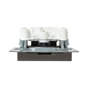 Механизм розетки, 16А, без заземления, со шторками, мокко Эпика EKF UP1-SOM-101