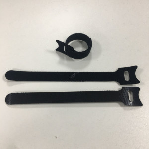 Хомут многоразовый, мягкий, на тканевой основе 12,5х200мм, черный 282013BL