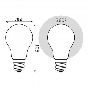 Лампа светодиодная филаментная Black Filament 10Вт A60 грушевидная матовая 2700К тепл. бел. E27 820лм 102202110