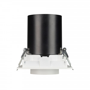 Светильник LTD-PULL-S110x110-10W Day4000 (WH, 24 deg, 230V) 031367, Встраиваемый поворотный выдвигающийся светильник для потолка. Мощность 10 Вт, св. поток 900 лм, 90 лм/Вт, дневной 4000 K, CRI>90, угол 24°, напряжение питания 230 В. Белый квадратный корпус из алюминия, экран PC, степень защиты IP20. Размер (ДхШхВ) 112х11