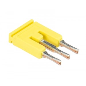 Соединительная перемычка IVB WTP 1,5-3, Соединительная перемычка, 3 полюса, изолированная, вилочная, для клемм: WTP 1,5 I…, цвет: желтый