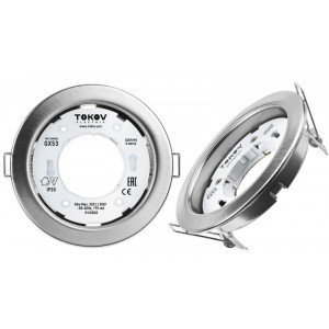 Светильник GX 53-MCH-1 106х48мм матов. хром металл+пластик TOK-GX53-MCH-1