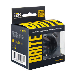 BRITE Роз. с з/к/ш 16А с USB A+A 3,1А РЮш10-2-БрМ мар. BR-R14-16-U21-D31-K35
