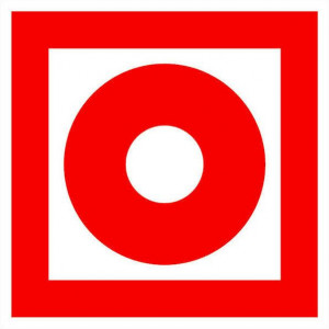 Знак F 10 ""Кнопка включения установок (систем) пожарной автоматики"" 200х200 мм, пластик ГОСТ Р 12.4.026-2001 pn-f-10