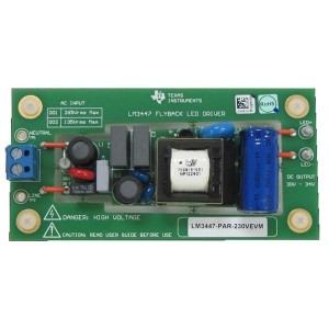 LM3447-PAR-230VEVM, Средства разработки схем светодиодного освещения  LM3447-PAR-230VEVM