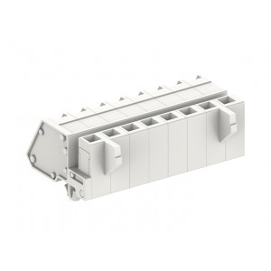 Розеточный разъем на кабель 450652/030, Розеточный разъем, прямой, на кабель, шаг: 5.0 мм, 2 полюса, фиксация провода пружинная, исполнение: с якорными защелками в панель, 320V, 12A, цвет: серый