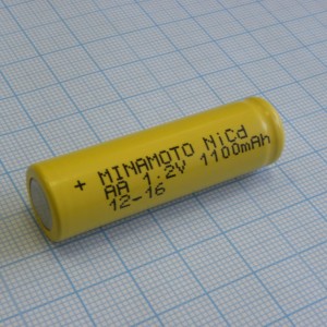 Аккумулятор 15х51мм 1100мАч, Аккумулятор никель-кадмиевый (Ni-Cd)