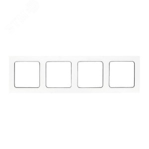 Стокгольм Рамка 4-местная белая с линией цвета черный PROxima EZM-G-305-20