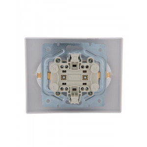 Розетка 2-м СП Karina с заземл. термопласт бел. 707-0200-127B