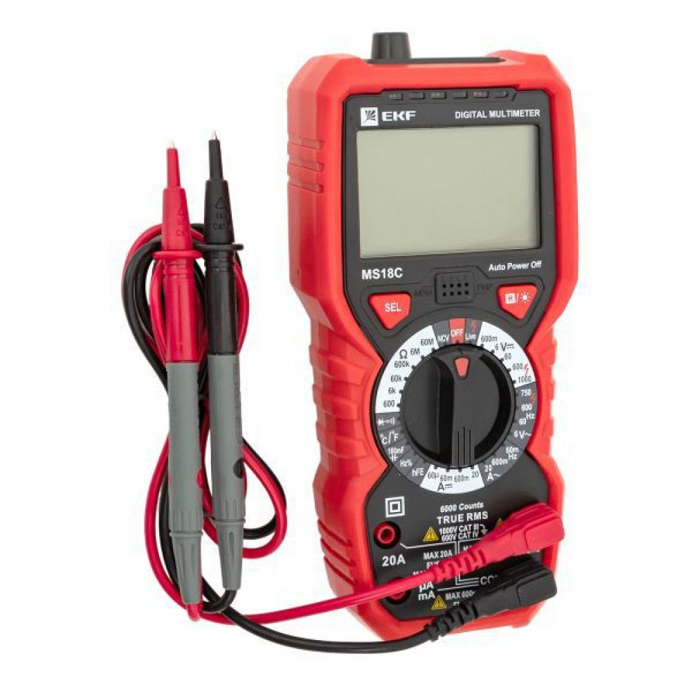 Изображение товара Цифровой мультиметр EKF MS18C Expert In-180701-pm18C профессиональный