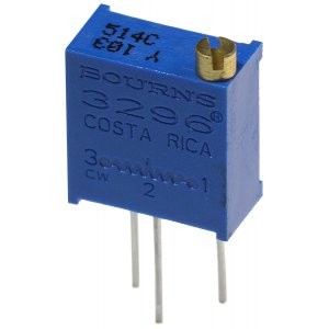 3296Y-1-102LF, Потенциометр многооборотный керметный 1кОм 0.5Вт PC PIN