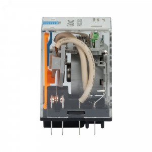 Реле миниатюрное силовое, 3CO, ком. ток 16А, AgSnO, напряжение 24V DC,опция: тест-кнопка+светодиод+защитный диод IR-24DC-3CO-D