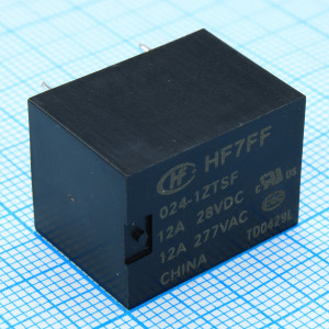 HF7FF/024-1ZTSF, Реле общего назначения Power PCB Relay SPDT Sealed 24VDC
