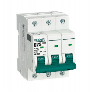 Автоматический выключатель без теплозащиты 3P 25А х-ка D 6кА ВА-103M C2 12558DEK