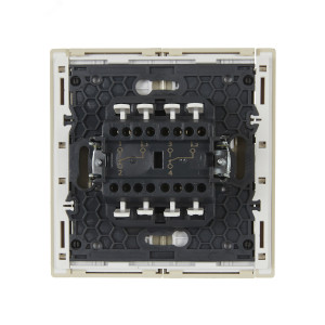 FORTE&PIANO Выключатель 2-клавишный проходной 10А FP407 ваниль IEK FP-V22-0-10-1-K10