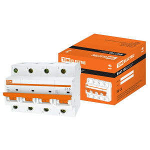 Автоматический выключатель ВА47-100 4Р 16А 10кА х-ка С SQ0207-0079