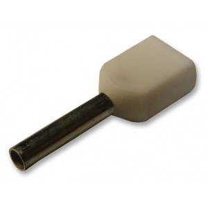 966144-1, Наконечник 2 х 0.5мм2 белый