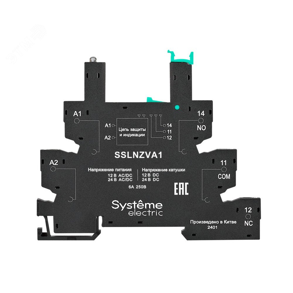 Изображение товара Розетка 24В AC/DC для реле интерфейсного SSLNZVA1 системой зажима