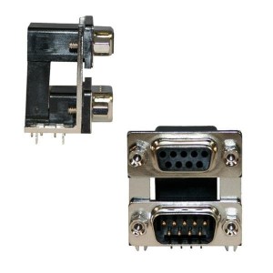 178-015-513R571, Сдвоенные соединители D-Sub  15P FEMALE/FEMALE .750" SPACING