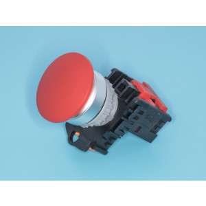 TN2BMR-1B, Кнопка управления грибовидная, без фиксации, d 38 мм, НЗ, красная