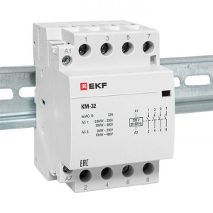 Контактор модульный КМ 32А 4NО (3 мод.) km-3-32-40