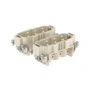 Вилочная контактная вставка HSB-012-M, Вилочная контактная вставка, винтовая фиксация, 12 полюсов + PE, типоразмер 32B, 400/690V, 35A, сечение обслуживаемых проводников 1,5-6 мм кв, тип покрытия контактов: серебро