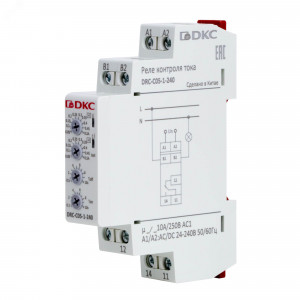 Реле контроля тока, 0.05-0.5А, конфигурация контакта 1CO, 24-240 AC/DC DRC-C05-1-240
