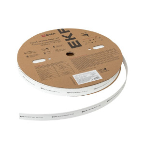 Термоусаживаемая трубка ТУТ нг 20/10 белая рулон PROxima tut-20-w