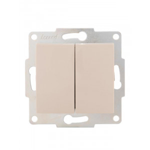 Выключатель 2-кл. 1п СП Karina 10А IP20 механизм крем. 707-0388-101