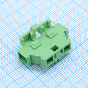 GW2.5-DBTM-GN, Проходная клемма, тип фиксации провода: пружинный, номинальное сечение: 2,5 мм кв.,  24А, 800V, ширина: 6 мм, цвет: зеленый, тип монтажа: монтажный фланец